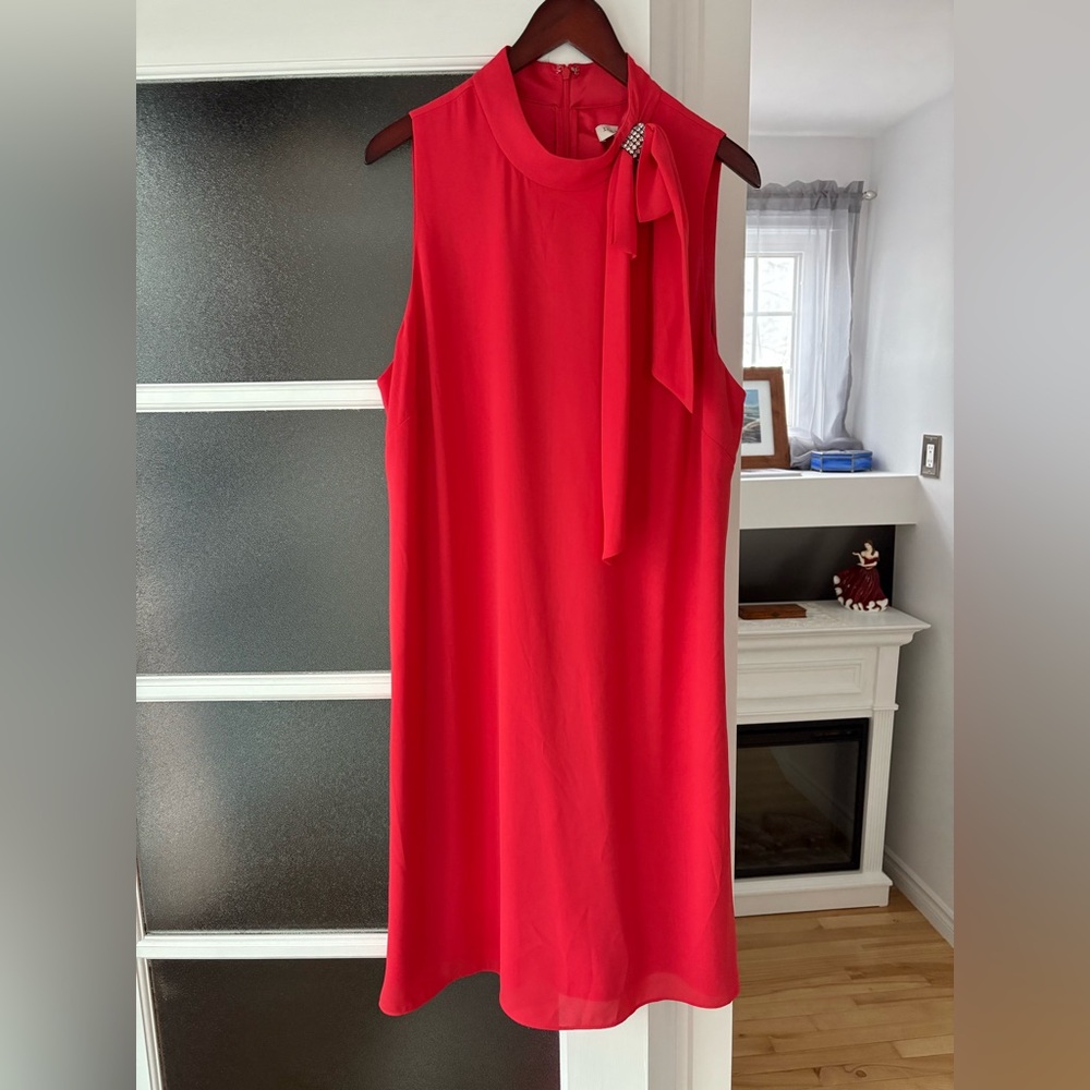 Laura Plus Coral Pink Jewelled Cocktail Occasion Dress Size 16